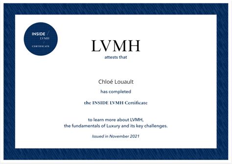 inside lvmh certificate answers.